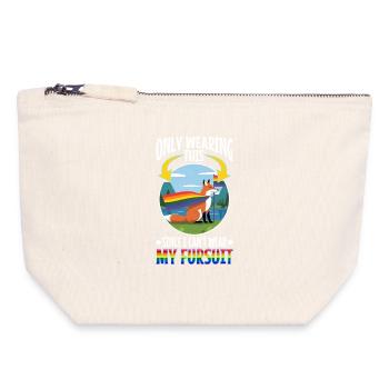 Certified furry - Canvas Zip Pouch 18 x 19 cm - nature - Front