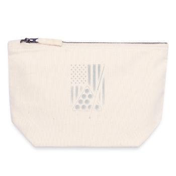 Flag Pool Balls Design - Canvas Zip Pouch 18 x 19 cm - nature - Front