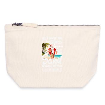 Noël hawaïen Mele Kalikimaka - Pochette zippée en toile 18 x 19 cm - blanc naturel - Devant