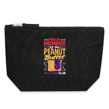Look Partner Beurre de Cacahuète & Confiture Design - Pochette zippée en toile 18 x 19 cm - noir - Devant