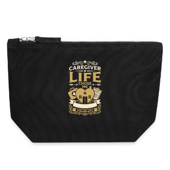 Assistant à domicile Hha Caregiver - Pochette zippée en toile 18 x 19 cm - noir - Devant