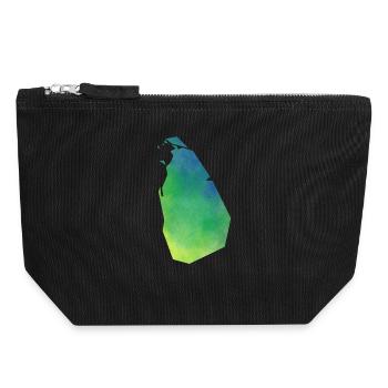 sri lanka - Canvas Zip Pouch 18 x 19 cm - black - Front