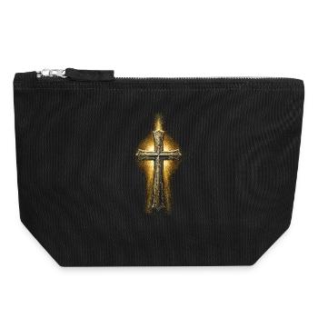 Chaplain, cleric, pastor - Canvas Zip Pouch 18 x 19 cm - black - Front