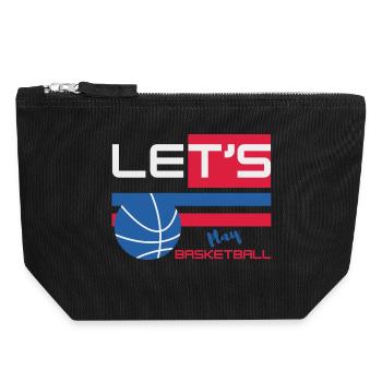 Lest's Play Basketball - Player Basketball - Pochette zippée en toile 18 x 19 cm - noir - Devant