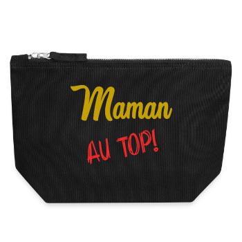 HAPPY MOTHER'S DAY. MOM. MOTHER'S DAY - Canvas Zip Pouch 18 x 19 cm - black - Front