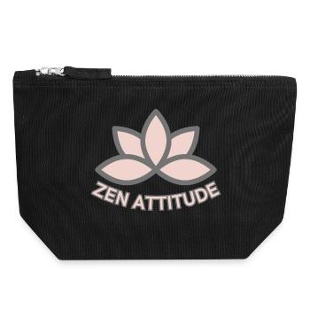 Zen Attitude - Pochette zippée en toile 18 x 19 cm - noir - Devant