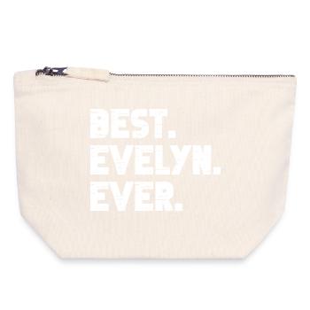 Best Evelyn Ever Geschenk Spruch - Canvas Reißverschluss-Täschchen (18 x 19 cm) - Naturweiß - Vorne