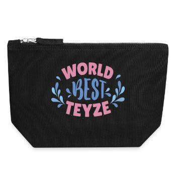 La meilleure teyze (tante) du monde - Türk Teyze - Pochette zippée en toile 18 x 19 cm - noir - Devant