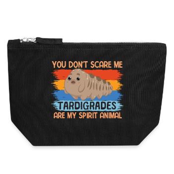 You Don't Scare Me Tardigrades Are My Spirit - Canvas Zip Pouch 18 x 19 cm - black - Front
