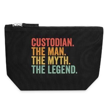 Guardian – The Man – The Myth – The Legend - Canvas Zip Pouch 18 x 19 cm - black - Front