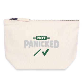 Calmness beats panic, lifestyle, - Canvas Zip Pouch 18 x 19 cm - nature - Front