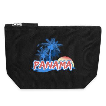 Cadeau pour Panama - Pochette zippée en toile 18 x 19 cm - noir - Devant