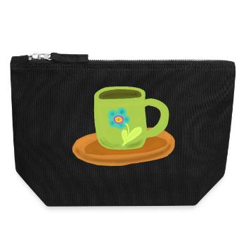Tasse de thé Anniversaire Matin Grognon - Pochette zippée en toile 18 x 19 cm - noir - Devant