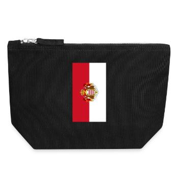 Monaco flag phone case - Canvas Zip Pouch 18 x 19 cm - black - Front