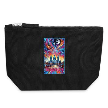 Guadalajara Mexico colorful design - Canvas Zip Pouch 18 x 19 cm - black - Front