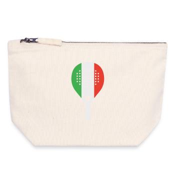 Padel-Italia - Canvas Zip Pouch 18 x 19 cm - nature - Front