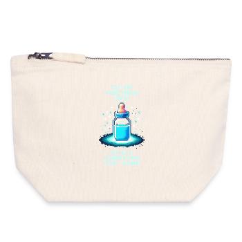 Partenaire coopératif AFK | Papa porte quand même - Pochette zippée en toile 18 x 19 cm - blanc naturel - Devant