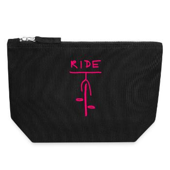 Cycling - Canvas Zip Pouch 18 x 19 cm - black - Front