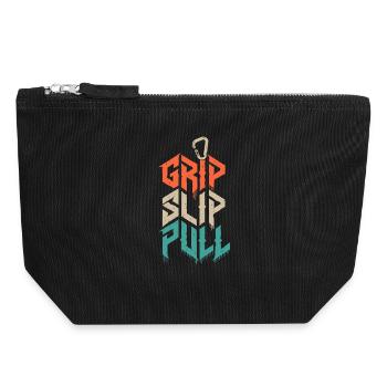 Grip Slip Pull Climbing Grunge - Pochette zippée en toile 18 x 19 cm - noir - Devant