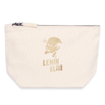Lenin lives - Canvas Zip Pouch 18 x 19 cm - nature - Front