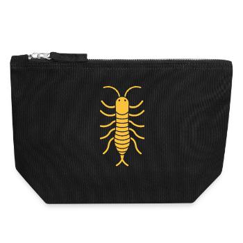 mille-pattes - Pochette zippée en toile 18 x 19 cm - noir - Devant