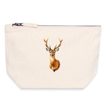 Magnificent fawn - Canvas Zip Pouch 18 x 19 cm - nature - Front