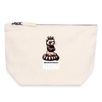 Avant que vous ne demandiez. Pas de furet-furet propriétaire - Pochette zippée en toile 18 x 19 cm - blanc naturel - Devant