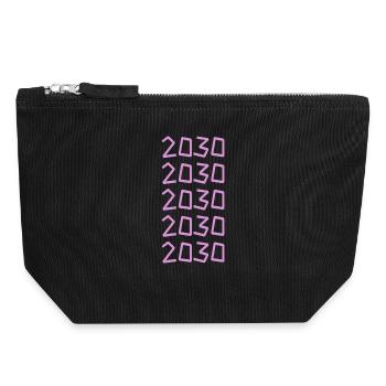 Vintage 2030 - Canvas Zip Pouch 18 x 19 cm - black - Front
