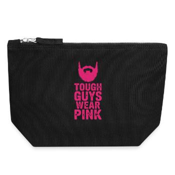Tough Guys Wear Pink - Canvas Reißverschluss-Täschchen (18 x 19 cm) - Schwarz - Vorne