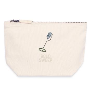 Introverted metal detector hobbyist - Canvas Zip Pouch 18 x 19 cm - nature - Front