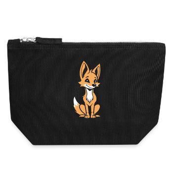 jackal - Canvas Zip Pouch 18 x 19 cm - black - Front