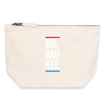 Milwaukee Bold City Typography - Canvas Zip Pouch 18 x 19 cm - nature - Front