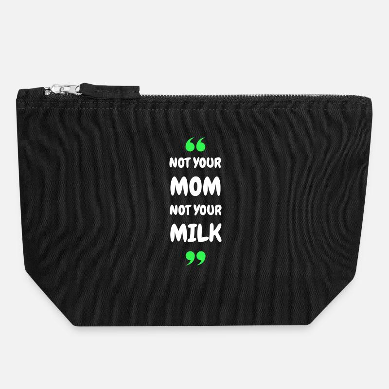 Not Your Mum Not Your Milk - Canvas Reißverschluss-Täschchen (18 x 19 cm) - Schwarz