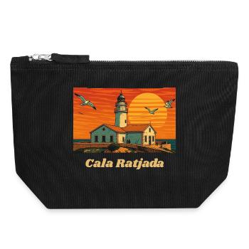 Cala Ratjada - Majorque - Pochette zippée en toile 18 x 19 cm - noir - Devant