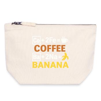 Coffee Banana Equation - Canvas Zip Pouch 18 x 19 cm - nature - Front