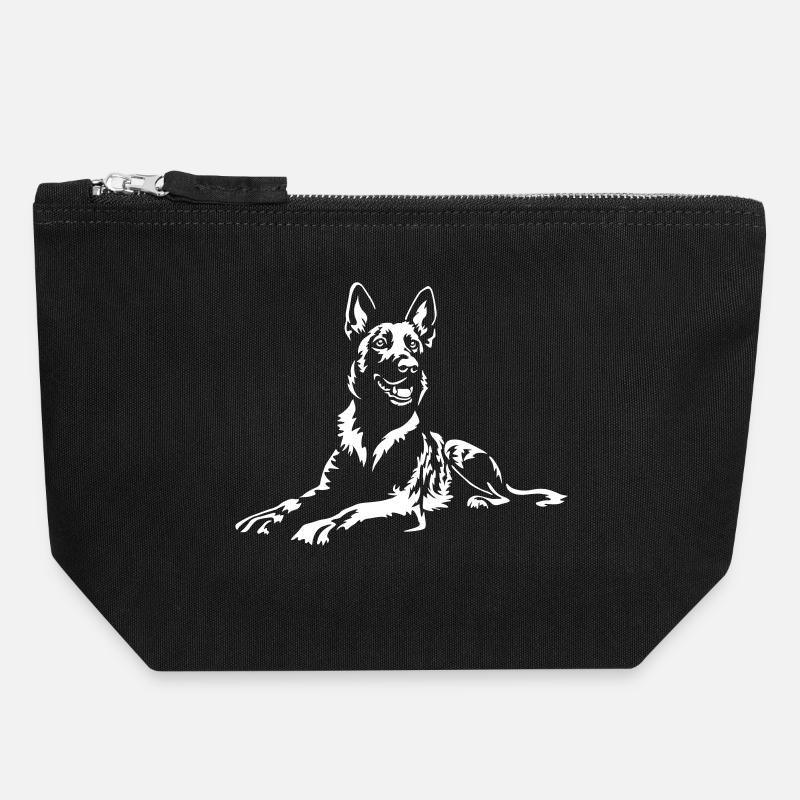 Hollandse Herder "Black Edition" - Canvas Zip Pouch 18 x 19 cm - black