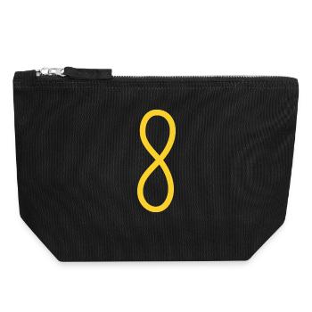 8 - Canvas Zip Pouch 18 x 19 cm - black - Front
