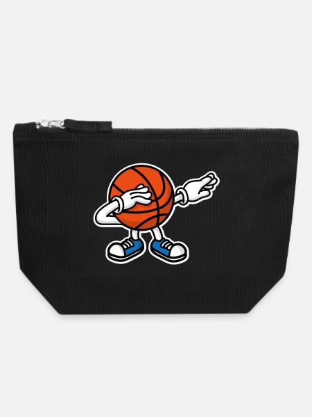 Dab dabbing basketball ball﻿ - Canvas Reißverschluss-Täschchen (18 x 19 cm) - Schwarz