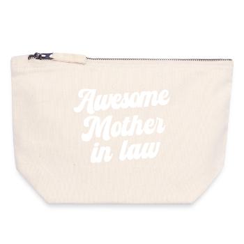 Awesome Mother in Law - Canvas Zip Pouch 18 x 19 cm - nature - Front