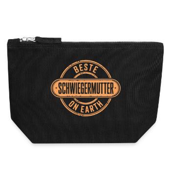 Best Mother-in-law Gift - Canvas Zip Pouch 18 x 19 cm - black - Front