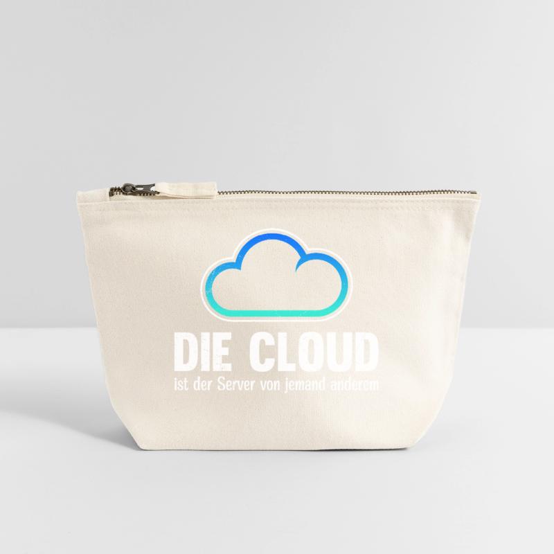 Coder THE CLOUD IS SOMEONE ELSE'S SERVER Canvas Zip Pouch 18 x 19 cm