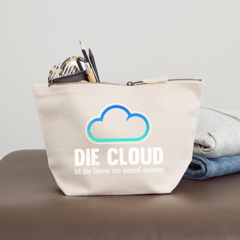Coder THE CLOUD IS SOMEONE ELSE'S SERVER Canvas Zip Pouch 18 x 19 cm