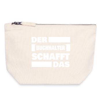 Buchhalter - Canvas Reißverschluss-Täschchen (18 x 19 cm) - Naturweiß - Vorne
