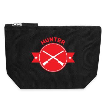 Hunting - Hunter - Canvas Zip Pouch 18 x 19 cm - black - Front