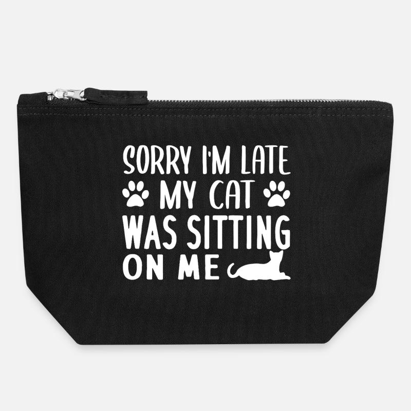 Verstorbener Katzensitter Humor-Tee - Canvas Reißverschluss-Täschchen (18 x 19 cm) - Schwarz