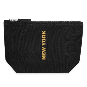 New York - Canvas Zip Pouch 18 x 19 cm - black - Front