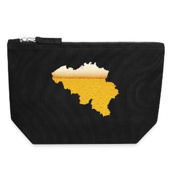 Bierland Belgien Fußball Weltmeisterschaft Europameisterschaft Rotbier Teufel - Canvas Reißverschluss-Täschchen (18 x 19 cm) - Schwarz - Vorne