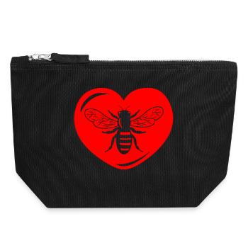 At in the heart of - Canvas Zip Pouch 18 x 19 cm - black - Front