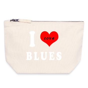 I love blues - Canvas Zip Pouch 18 x 19 cm - nature - Front