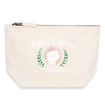 Fußball Tradition Ultras - Canvas Reißverschluss-Täschchen (18 x 19 cm) - Naturweiß - Vorne